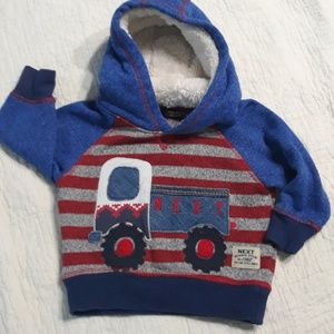 Next sweatshirt with sherpa-lined hood